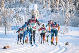 11.12.2022, Beitostolen, Norway (NOR): Francesco De Fabiani (ITA), Antoine Cyr (CAN), Mikael Gunnulfsen (NOR), (l-r)  - FIS world cup cross-country, mixed relay, Beitostolen (NOR). www.nordicfocus.com. © Modica/NordicFocus. Every downloaded picture is fee-liable.