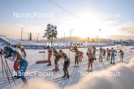 11.12.2022, Beitostolen, Norway (NOR): Start of first group - FIS world cup cross-country, mixed relay, Beitostolen (NOR). www.nordicfocus.com. © Modica/NordicFocus. Every downloaded picture is fee-liable.