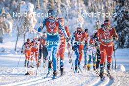 11.12.2022, Beitostolen, Norway (NOR): Delphine Claudel (FRA), Lotta Udnes Weng (NOR), (l-r)  - FIS world cup cross-country, mixed relay, Beitostolen (NOR). www.nordicfocus.com. © Modica/NordicFocus. Every downloaded picture is fee-liable.