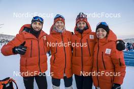 11.12.2022, Beitostolen, Norway (NOR): Antoine Cyr (CAN), Katherine Stewart-Jones (CAN), Olivier Leveille (CAN), Dahria Beatty (CAN), (l-r)  - FIS world cup cross-country, mixed relay, Beitostolen (NOR). www.nordicfocus.com. © Modica/NordicFocus. Every downloaded picture is fee-liable.
