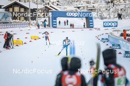 11.12.2022, Beitostolen, Norway (NOR): Jules Chappaz (FRA), Joni Maki (FIN), (l-r)  - FIS world cup cross-country, mixed relay, Beitostolen (NOR). www.nordicfocus.com. © Modica/NordicFocus. Every downloaded picture is fee-liable.