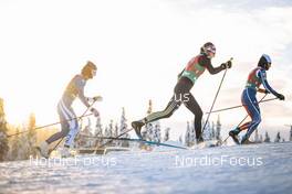 11.12.2022, Beitostolen, Norway (NOR): Anne Kylloenen (FIN), Sofie Krehl (GER), Delphine Claudel (FRA), (l-r)  - FIS world cup cross-country, mixed relay, Beitostolen (NOR). www.nordicfocus.com. © Modica/NordicFocus. Every downloaded picture is fee-liable.