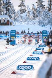 11.12.2022, Beitostolen, Norway (NOR): Start of first group of the race - FIS world cup cross-country, mixed relay, Beitostolen (NOR). www.nordicfocus.com. © Modica/NordicFocus. Every downloaded picture is fee-liable.
