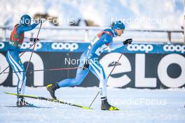 11.12.2022, Beitostolen, Norway (NOR): Johanna Matintalo (FIN), Perttu Hyvarinen (FIN), (l-r)  - FIS world cup cross-country, mixed relay, Beitostolen (NOR). www.nordicfocus.com. © Modica/NordicFocus. Every downloaded picture is fee-liable.