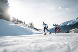 18.12.2022, Davos, Switzerland (SUI): Zak Ketterson (USA), Renaud Jay (FRA), (l-r)  - FIS world cup cross-country, 20km, Davos (SUI). www.nordicfocus.com. © Modica/NordicFocus. Every downloaded picture is fee-liable.