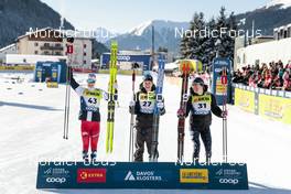 18.12.2022, Davos, Switzerland (SUI): Ingvild Flugstad Oestberg (NOR), Jessie Diggins (USA), Rosie Brennan (USA), (l-r) - FIS world cup cross-country, 20km, Davos (SUI). www.nordicfocus.com. © Modica/NordicFocus. Every downloaded picture is fee-liable.