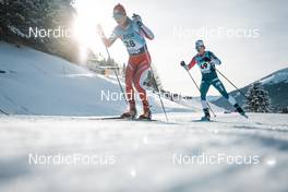 18.12.2022, Davos, Switzerland (SUI): Cyril Faehndrich (SUI), James Clugnet (GBR), (l-r)  - FIS world cup cross-country, 20km, Davos (SUI). www.nordicfocus.com. © Modica/NordicFocus. Every downloaded picture is fee-liable.