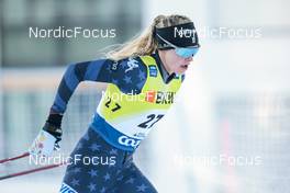 18.12.2022, Davos, Switzerland (SUI): Jessie Diggins (USA) - FIS world cup cross-country, 20km, Davos (SUI). www.nordicfocus.com. © Modica/NordicFocus. Every downloaded picture is fee-liable.