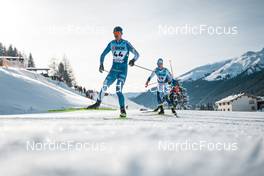 18.12.2022, Davos, Switzerland (SUI): Perttu Hyvarinen (FIN), Simon Andersson (SWE), (l-r)  - FIS world cup cross-country, 20km, Davos (SUI). www.nordicfocus.com. © Modica/NordicFocus. Every downloaded picture is fee-liable.