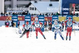 17.12.2022, Davos, Switzerland (SUI): Graham Ritchie (CAN), Johannes Hoesflot Klaebo (NOR), Edvin Anger (SWE), Even Northug (NOR), (l-r)  - FIS world cup cross-country, individual sprint, Davos (SUI). www.nordicfocus.com. © Modica/NordicFocus. Every downloaded picture is fee-liable.