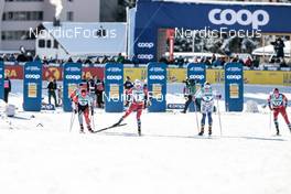 17.12.2022, Davos, Switzerland (SUI): Graham Ritchie (CAN), Johannes Hoesflot Klaebo (NOR), Edvin Anger (SWE), Even Northug (NOR), (l-r)  - FIS world cup cross-country, individual sprint, Davos (SUI). www.nordicfocus.com. © Modica/NordicFocus. Every downloaded picture is fee-liable.