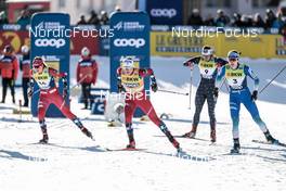 17.12.2022, Davos, Switzerland (SUI): Mathilde Myhrvold (NOR), Tiril Udnes Weng (NOR), Julia Kern (USA), Eva Urevc (SLO), (l-r)  - FIS world cup cross-country, individual sprint, Davos (SUI). www.nordicfocus.com. © Modica/NordicFocus. Every downloaded picture is fee-liable.