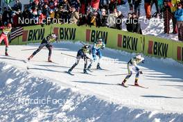 17.12.2022, Davos, Switzerland (SUI): Julia Kern (USA), Jessie Diggins (USA), Eva Urevc (SLO), Johanna Hagstroem (SWE), (l-r)  - FIS world cup cross-country, individual sprint, Davos (SUI). www.nordicfocus.com. © Modica/NordicFocus. Every downloaded picture is fee-liable.