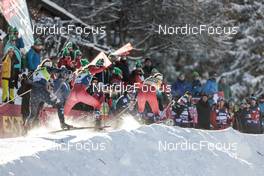17.12.2022, Davos, Switzerland (SUI): Julia Kern (USA), Mathilde Myhrvold (NOR), Tiril Udnes Weng (NOR), (l-r)  - FIS world cup cross-country, individual sprint, Davos (SUI). www.nordicfocus.com. © Modica/NordicFocus. Every downloaded picture is fee-liable.