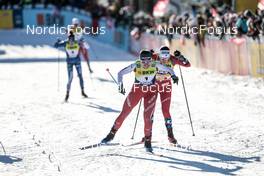 17.12.2022, Davos, Switzerland (SUI): Nadine Faehndrich (SUI), Tiril Udnes Weng (NOR), (l-r)  - FIS world cup cross-country, individual sprint, Davos (SUI). www.nordicfocus.com. © Modica/NordicFocus. Every downloaded picture is fee-liable.