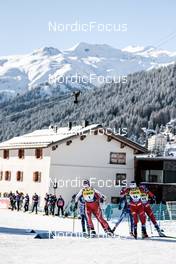 17.12.2022, Davos, Switzerland (SUI): Nadine Faehndrich (SUI), Lotta Udnes Weng (NOR), (l-r)  - FIS world cup cross-country, individual sprint, Davos (SUI). www.nordicfocus.com. © Modica/NordicFocus. Every downloaded picture is fee-liable.