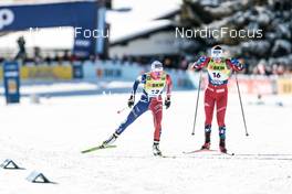 17.12.2022, Davos, Switzerland (SUI): Lena Quintin (FRA), Lotta Udnes Weng (NOR), (l-r)  - FIS world cup cross-country, individual sprint, Davos (SUI). www.nordicfocus.com. © Modica/NordicFocus. Every downloaded picture is fee-liable.