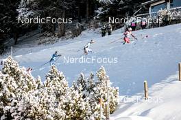 17.12.2022, Davos, Switzerland (SUI): Joni Maki (FIN), Edvin Anger (SWE), Johannes Hoesflot Klaebo (NOR), (l-r)  - FIS world cup cross-country, individual sprint, Davos (SUI). www.nordicfocus.com. © Modica/NordicFocus. Every downloaded picture is fee-liable.