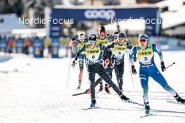 17.12.2022, Davos, Switzerland (SUI): Jessie Diggins (USA), Rosie Brennan (USA), Eva Urevc (SLO), (l-r)  - FIS world cup cross-country, individual sprint, Davos (SUI). www.nordicfocus.com. © Modica/NordicFocus. Every downloaded picture is fee-liable.