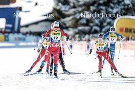 17.12.2022, Davos, Switzerland (SUI): Ane Appelkvist Stenseth (NOR), Lea Fischer (SUI), Anne Kyllonen (FIN), (l-r)  - FIS world cup cross-country, individual sprint, Davos (SUI). www.nordicfocus.com. © Modica/NordicFocus. Every downloaded picture is fee-liable.