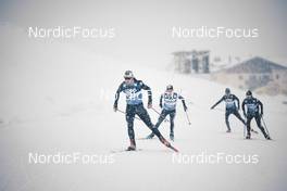 16.12.2022, Davos, Switzerland (SUI): Julia Kern (USA), Jessie Diggins (USA), Lauren Jortberg (USA), (l-r)  - FIS world cup cross-country, training, Davos (SUI). www.nordicfocus.com. © Modica/NordicFocus. Every downloaded picture is fee-liable.