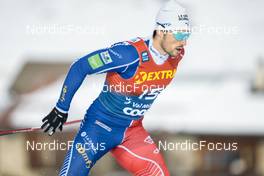 31.12.2022, Val Mustair, Switzerland (SUI): Lucas Chanavat (FRA) - FIS world cup cross-country, tour de ski, individual sprint, Val Mustair (SUI). www.nordicfocus.com. © Modica/NordicFocus. Every downloaded picture is fee-liable.