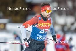 31.12.2022, Val Mustair, Switzerland (SUI): Olivier Leveille (CAN) - FIS world cup cross-country, tour de ski, individual sprint, Val Mustair (SUI). www.nordicfocus.com. © Modica/NordicFocus. Every downloaded picture is fee-liable.