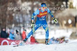 31.12.2022, Val Mustair, Switzerland (SUI): Nail Bashmakov (KAZ) - FIS world cup cross-country, tour de ski, individual sprint, Val Mustair (SUI). www.nordicfocus.com. © Modica/NordicFocus. Every downloaded picture is fee-liable.