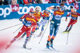 31.12.2022, Val Mustair, Switzerland (SUI): Paal Golberg (NOR), Calle Halfvarsson (SWE), (l-r)  - FIS world cup cross-country, tour de ski, individual sprint, Val Mustair (SUI). www.nordicfocus.com. © Modica/NordicFocus. Every downloaded picture is fee-liable.
