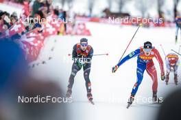 31.12.2022, Val Mustair, Switzerland (SUI): Federico Pellegrino (ITA), Renaud Jay (FRA), (l-r)  - FIS world cup cross-country, tour de ski, individual sprint, Val Mustair (SUI). www.nordicfocus.com. © Modica/NordicFocus. Every downloaded picture is fee-liable.