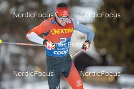 31.12.2022, Val Mustair, Switzerland (SUI): Antoine Cyr (CAN) - FIS world cup cross-country, tour de ski, individual sprint, Val Mustair (SUI). www.nordicfocus.com. © Modica/NordicFocus. Every downloaded picture is fee-liable.