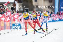 31.12.2022, Val Mustair, Switzerland (SUI): Nadine Faehndrich (SUI), Lotta Udnes Weng (NOR), (l-r)  - FIS world cup cross-country, tour de ski, individual sprint, Val Mustair (SUI). www.nordicfocus.com. © Modica/NordicFocus. Every downloaded picture is fee-liable.