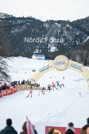 31.12.2022, Val Mustair, Switzerland (SUI): Nadine Faehndrich (SUI), Frida Karlsson (SWE), Katharina Hennig (GER), Lea Fischer (SUI), Katri Lylynpera (FIN), Lena Quintin (FRA), (l-r), Le Gruyere - FIS world cup cross-country, tour de ski, individual sprint, Val Mustair (SUI). www.nordicfocus.com. © Modica/NordicFocus. Every downloaded picture is fee-liable.