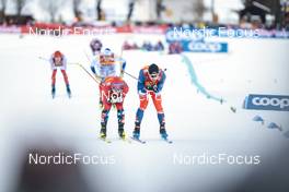 31.12.2022, Val Mustair, Switzerland (SUI): Sindre Bjoernestad Skar (NOR), Michal Novak (CZE), (l-r)  - FIS world cup cross-country, tour de ski, individual sprint, Val Mustair (SUI). www.nordicfocus.com. © Modica/NordicFocus. Every downloaded picture is fee-liable.