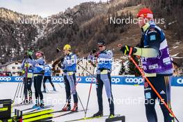 30.12.2022, Val Mustair, Switzerland (SUI): Laura Gimmler (GER), Janosch Brugger (GER), Friedrich Moch (GER), (l-r)  - FIS world cup cross-country, tour de ski, training, Val Mustair (SUI). www.nordicfocus.com. © Modica/NordicFocus. Every downloaded picture is fee-liable.