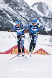30.12.2022, Val Mustair, Switzerland (SUI): Lukas Boegl (GER), Jonas Dobler (GER), (l-r)  - FIS world cup cross-country, tour de ski, training, Val Mustair (SUI). www.nordicfocus.com. © Modica/NordicFocus. Every downloaded picture is fee-liable.