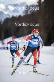 30.12.2022, Val Mustair, Switzerland (SUI): Katherine Stewart-Jones (CAN), Dahria Beatty (CAN), (l-r)  - FIS world cup cross-country, tour de ski, training, Val Mustair (SUI). www.nordicfocus.com. © Modica/NordicFocus. Every downloaded picture is fee-liable.