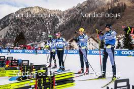 30.12.2022, Val Mustair, Switzerland (SUI): Laura Gimmler (GER), Janosch Brugger (GER), Friedrich Moch (GER), (l-r)  - FIS world cup cross-country, tour de ski, training, Val Mustair (SUI). www.nordicfocus.com. © Modica/NordicFocus. Every downloaded picture is fee-liable.