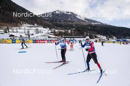 30.12.2022, Val Mustair, Switzerland (SUI): Hugo Lapalus (FRA), Maurice Manificat (FRA), (l-r)  - FIS world cup cross-country, tour de ski, training, Val Mustair (SUI). www.nordicfocus.com. © Modica/NordicFocus. Every downloaded picture is fee-liable.