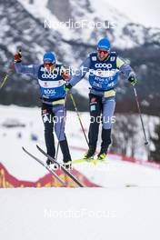 30.12.2022, Val Mustair, Switzerland (SUI): Lukas Boegl (GER), Jonas Dobler (GER), (l-r)  - FIS world cup cross-country, tour de ski, training, Val Mustair (SUI). www.nordicfocus.com. © Modica/NordicFocus. Every downloaded picture is fee-liable.