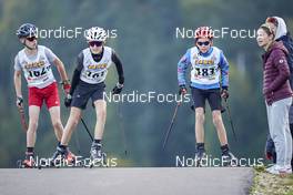 09.10.2022, Arcon, France (FRA): Ulysse Riotton (FRA), Leo Jouve (FRA), Valentin Levy (FRA), (l-r)  - French Summer Championships Cross-Country, individual, Arcon (FRA). www.nordicfocus.com. © Thibaut/NordicFocus. Every downloaded picture is fee-liable.