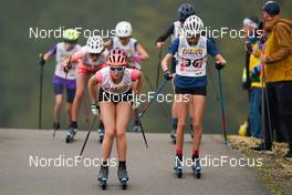 08.10.2022, Arcon, France (FRA): Faustine Crocombette (FRA), Rose Loewert (FRA), (l-r) - French Summer Championships Cross-Country, sprint, Arcon (FRA). www.nordicfocus.com. © Thibaut/NordicFocus. Every downloaded picture is fee-liable.