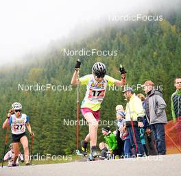 08.10.2022, Arcon, France (FRA): Emmy Sanseigne (FRA), Jeanne Duterne (FRA), (l-r) - French Summer Championships Cross-Country, sprint, Arcon (FRA). www.nordicfocus.com. © Thibaut/NordicFocus. Every downloaded picture is fee-liable.