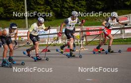 08.10.2022, Arcon, France (FRA): Thomas Joly (FRA), Renaud Jay (FRA), Lucas Chanavat (FRA), Antoine Hericher (FRA), (l-r) - French Summer Championships Cross-Country, sprint, Arcon (FRA). www.nordicfocus.com. © Thibaut/NordicFocus. Every downloaded picture is fee-liable.