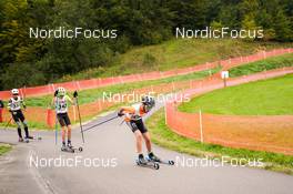 08.10.2022, Arcon, France (FRA): Loui Namin (FRA), Clement Schott (FRA), (l-r) - French Summer Championships Cross-Country, sprint, Arcon (FRA). www.nordicfocus.com. © Thibaut/NordicFocus. Every downloaded picture is fee-liable.