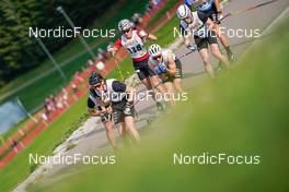 08.10.2022, Arcon, France (FRA): Mathis Desloges (FRA), Simon Chappaz (FRA), (l-r) - French Summer Championships Cross-Country, sprint, Arcon (FRA). www.nordicfocus.com. © Thibaut/NordicFocus. Every downloaded picture is fee-liable.