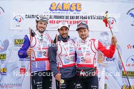 08.10.2022, Arcon, France (FRA): Lucas Chanavat (FRA), Richard Jouve (FRA), Renaud Jay (FRA) - French Summer Championships Cross-Country, sprint, Arcon (FRA). www.nordicfocus.com. © Thibaut/NordicFocus. Every downloaded picture is fee-liable.