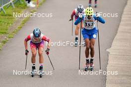 08.10.2022, Arcon, France (FRA): Leo Ryuma Pochard (FRA), Nicolas Brochant (FRA), (l-r) - French Summer Championships Cross-Country, sprint, Arcon (FRA). www.nordicfocus.com. © Thibaut/NordicFocus. Every downloaded picture is fee-liable.