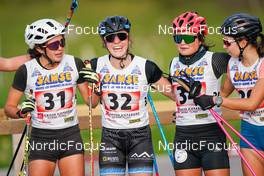 08.10.2022, Arcon, France (FRA): Liv Coupat (FRA), Leonie Besson (FRA), France Pignot (FRA), Eva Gatie (FRA), (l-r) - French Summer Championships Cross-Country, sprint, Arcon (FRA). www.nordicfocus.com. © Thibaut/NordicFocus. Every downloaded picture is fee-liable.