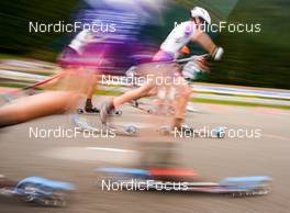 08.10.2022, Arcon, France (FRA): Justine Coppel (FRA), Eva Mayousse (FRA), (l-r) - French Summer Championships Cross-Country, sprint, Arcon (FRA). www.nordicfocus.com. © Thibaut/NordicFocus. Every downloaded picture is fee-liable.